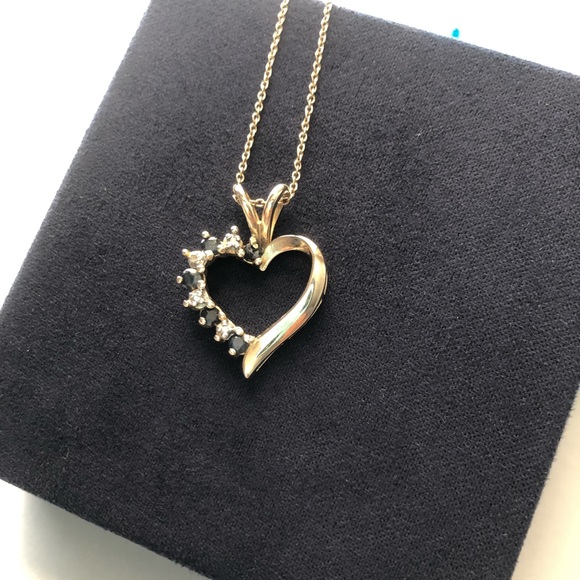 Genuine Sapphire & Diamond Accent 18K 925 Necklace - Picture 3 of 6